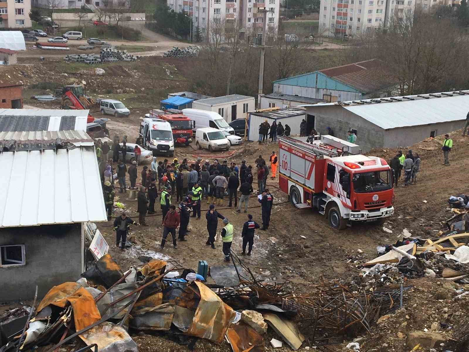 Barakada yangın faciası: 1 işçi hayatını kaybetti