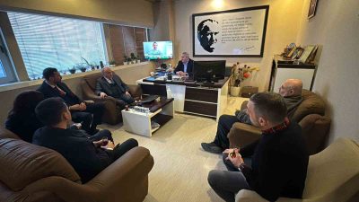 BELEDİYE BAŞKANI FARUK ÖZLÜ, BASIN KURULUŞLARINI ZİYARET ETMEYE DEVAM EDİYOR.