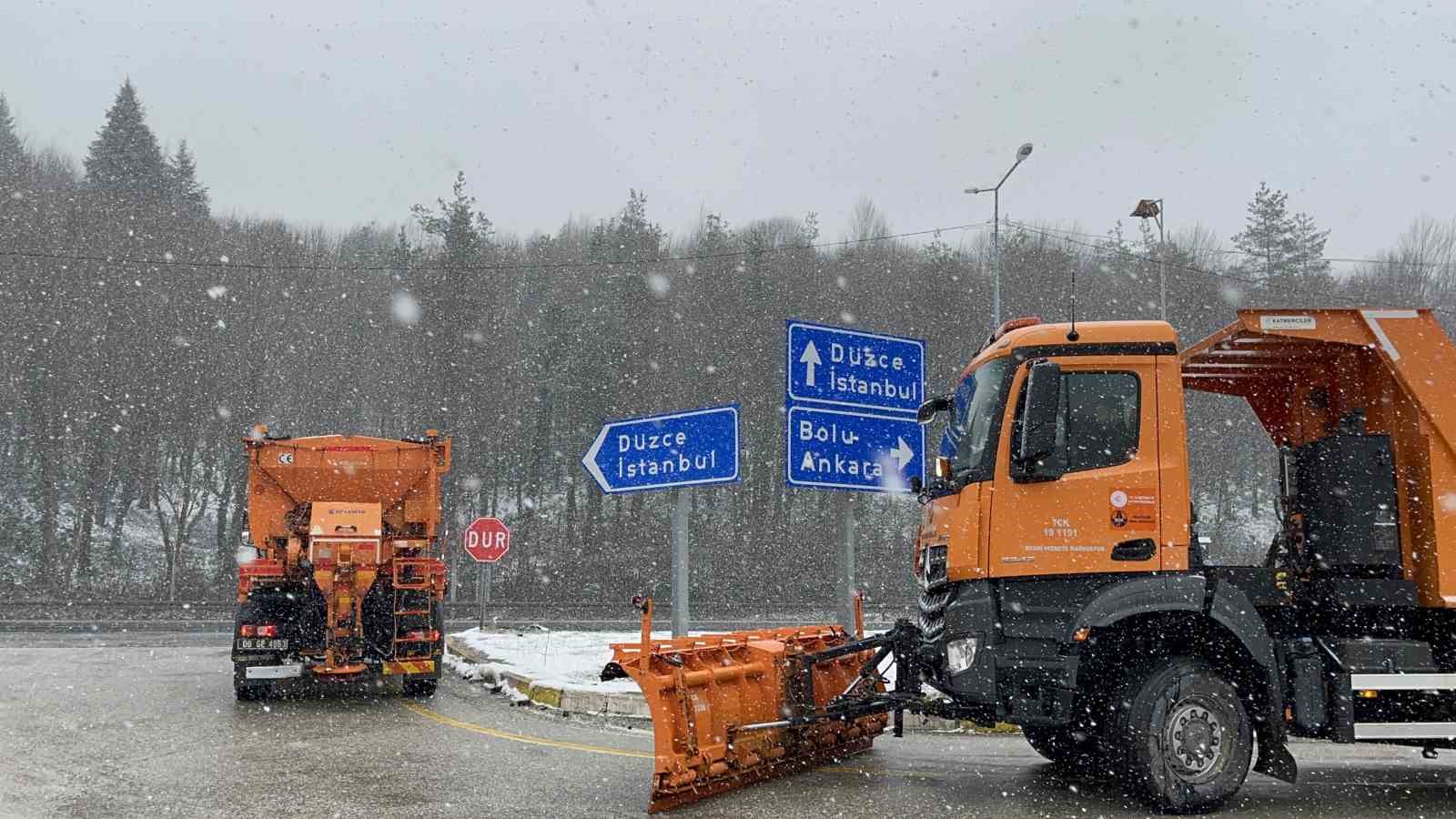 Bolu Dağı’nda kar yağışı başladı