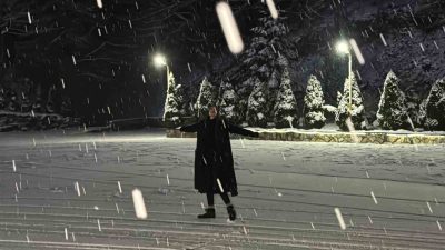 DÜZCE’DE YAPILAN KAR YAĞIŞI UYARISININ ARDINDAN YÜKSEK KESİMLERDE KAR YAĞIŞI