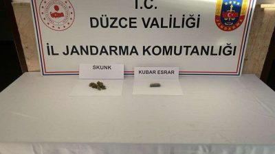 DÜZCE’DE JANDARMA EKİPLERİ TARAFINDAN SON BİR HAFTADA YAPILAN ÇALIŞMALARDA UYUŞTURUCU
