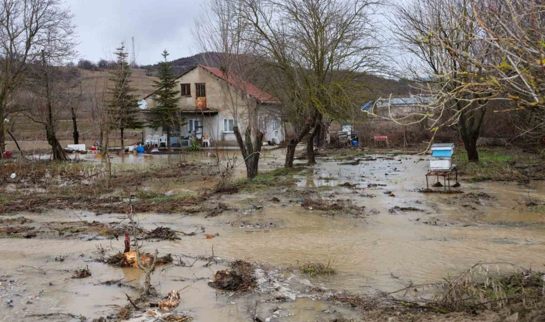 BİLECİK'TE KARASU DERESİ TAŞTI,