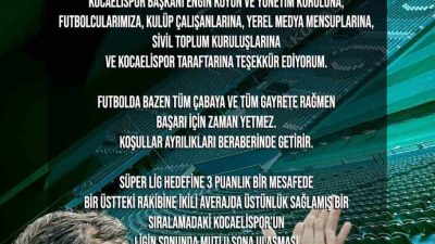 ERTUĞRUL SAĞLAM SOSYAL MEDYA HESABINDAN YAPTIĞI AÇIKLAMADA, "FUTBOLDA BAZEN TÜM
