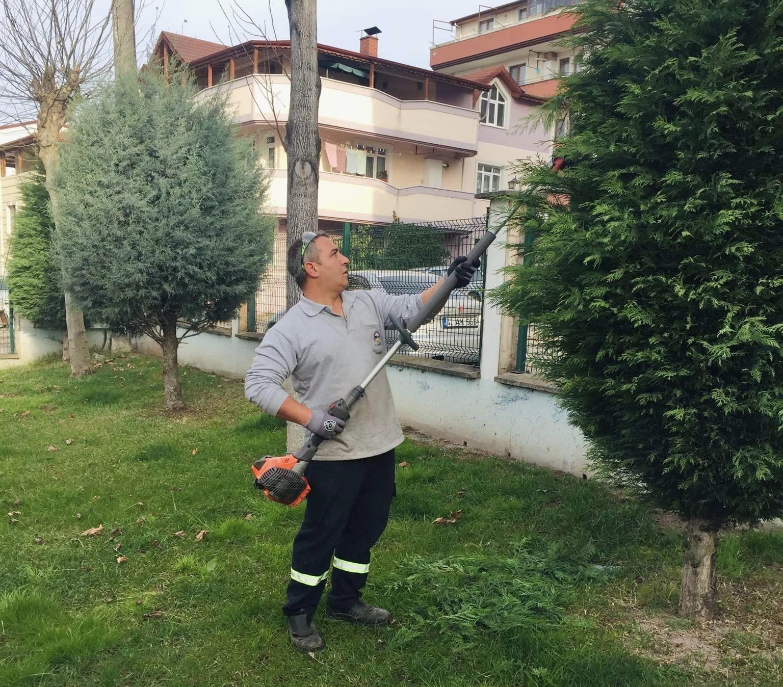 Körfez’de yeşil alanlara kış bakımı