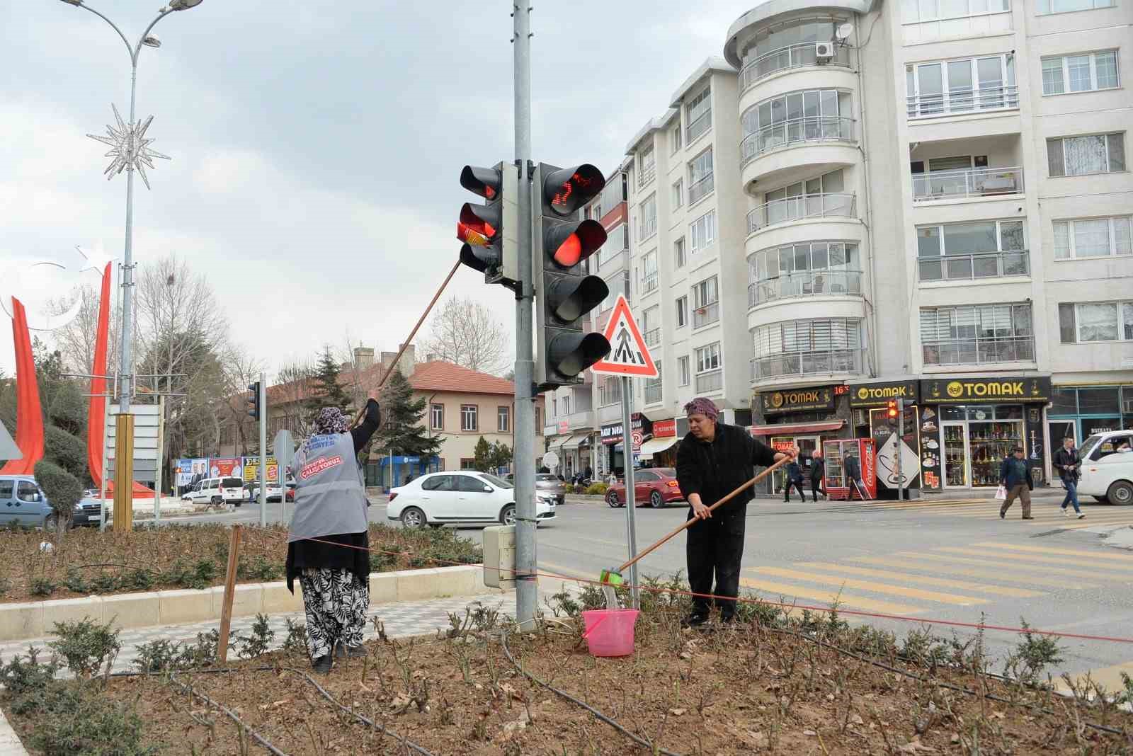 Bozüyük’te trafik ışıkları temizleniyor