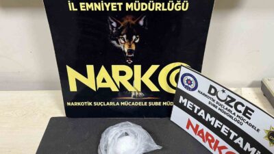 DÜZCE’DE POLİS EKİPLERİ TARAFINDAN YAPILAN ÇALIŞMADA M.A. İSİMLİ ŞÜPHELİ ŞAHSIN