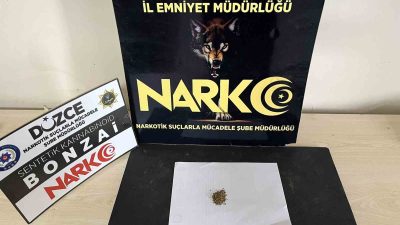 DÜZCE’DE POLİS EKİPLERİ TARAFINDIN YAPILAN ÇALIŞMADA C.Ö. İSİMLİ ŞÜPHELİ BİR