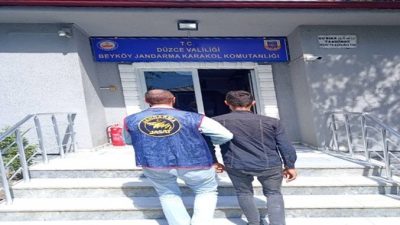 DÜZCE'DE JANDARMA EKİPLERİNCE YAPILAN ÇALIŞMALARDA 10 YIL 8 AY KESİNLEŞMİŞ