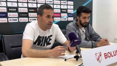 KARŞILAŞMA SONRASI DÜZENLENEN BASIN TOPLANTISINDA KONUŞAN BOLUSPOR TEKNİK DİREKTÖRÜ YALÇIN