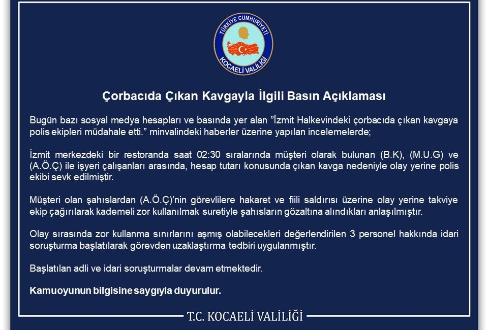 OLAYA İLİŞKİN İSE KOCAELİ