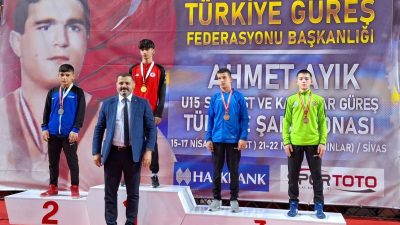 DÜZCE BELEDİYESİ GÜREŞ KULÜBÜ SPORCUSU SİVAS’TA DÜZENLENEN U-15 SERBEST GÜREŞ