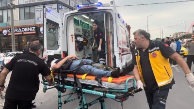 DÜZCE’DE İTFAİYE ÖNÜNDE MEYDANA GELEN KAZADA KARŞIDAN KARŞIYA GEÇMEYE ÇALIŞAN