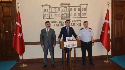 BİLECİK VALİSİ ŞEFİK AYGÖL, İL EMNİYET MÜDÜRÜ BEYTİ KALAYCI VE