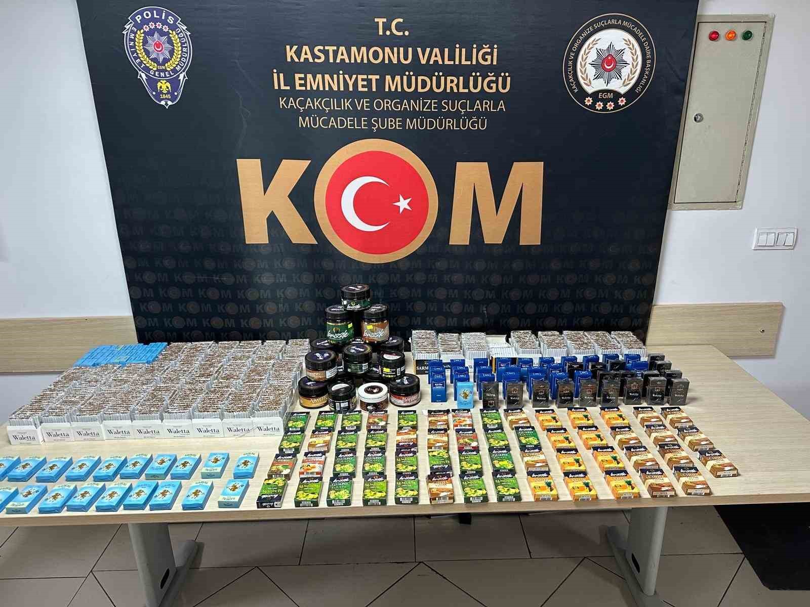 KASTAMONU’DA KAÇAKÇILIK VE ORGANİZE SUÇLARLA MÜCADELE (KOM) ŞUBE MÜDÜRLÜĞÜ EKİPLERİNCE