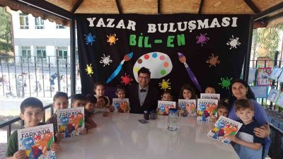 MİNİK ÖĞRENCİLER 'YAZAR BULUŞMASINDA' İMZALI KİTAPLARIN SAHİBİ OLDU