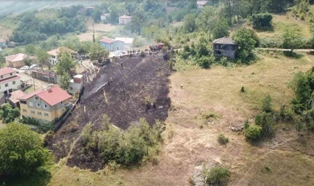 KASTAMONU’NUN ÇATALZEYTİN İLÇESİNDE TARLADA ÇIKAN ANIZ YANGINI, HEMEN BİTİŞİĞİNDE BULUNAN