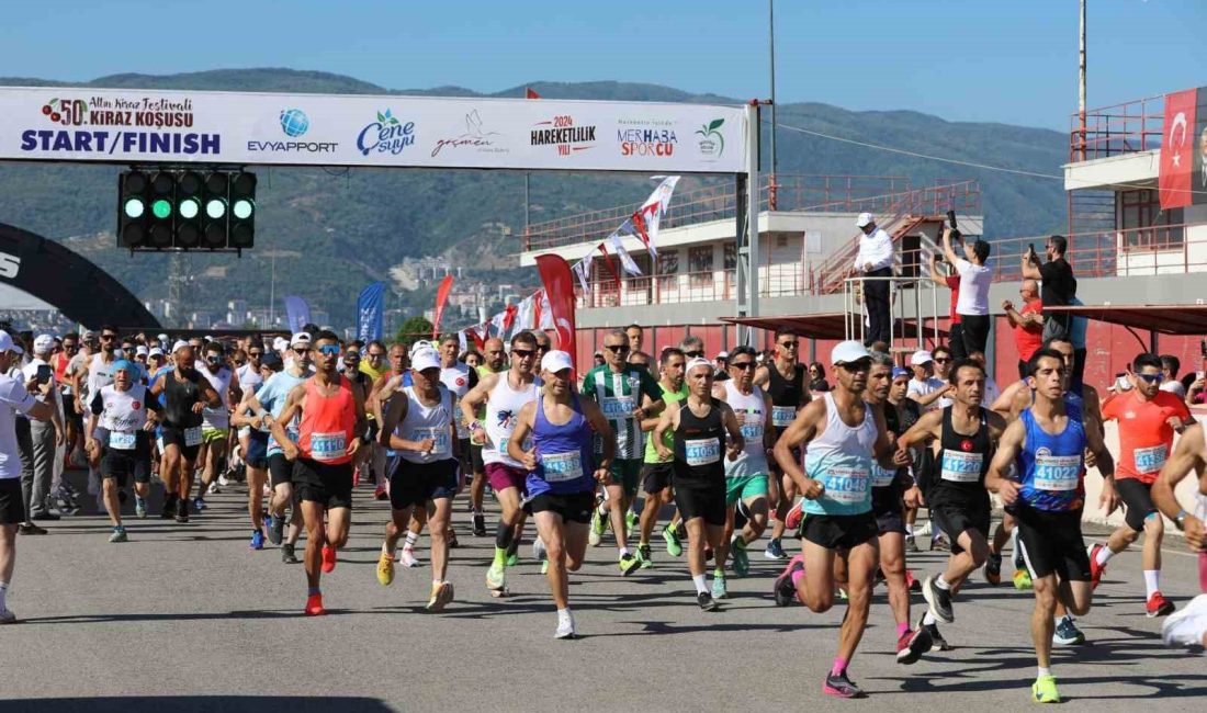 KÖRFEZ'DE GERÇEKLEŞTİRİLEN KİRAZ KOŞUSU