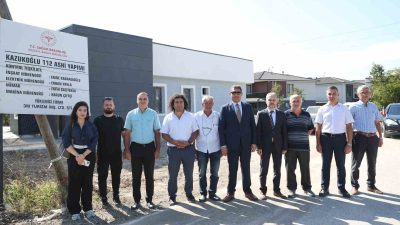 DÜZCE VALİSİ SELÇUK ASLAN, KAZUKOĞLU MAHALLESİNDE İNŞAATI DEVAM EDEN 112