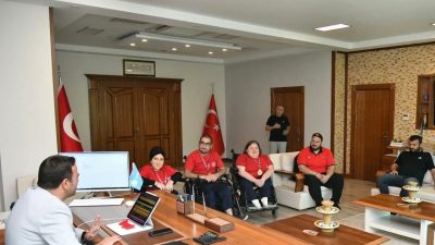 BAŞİSKELE BELEDİYE BAŞKANI YASİN ÖZLÜ, TÜRKİYE BEDENSEL ENGELLİLER PARA POWERLİFTİNG