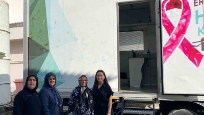 DÜZCE SAĞLIK MÜDÜRLÜĞÜNE BAĞLI MOBİL KANSER TARAMA TIRI CUMAYERİ İLÇESİNDE