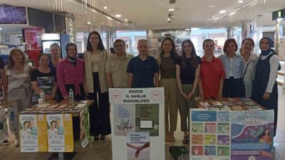 DÜZCE SAĞLIK MÜDÜRLÜĞÜ HALK SAĞLIĞI HİZMETLERİ BAŞKANLIĞI EKİPLERİ ALIŞVERİŞ MERKEZİNDE