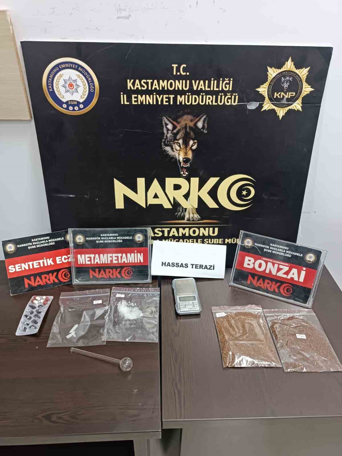 KASTAMONU İL EMNİYET MÜDÜRLÜĞÜ EKİPLERİNCE İKİ ŞAHSIN ÜST VE İKAMETİNDE