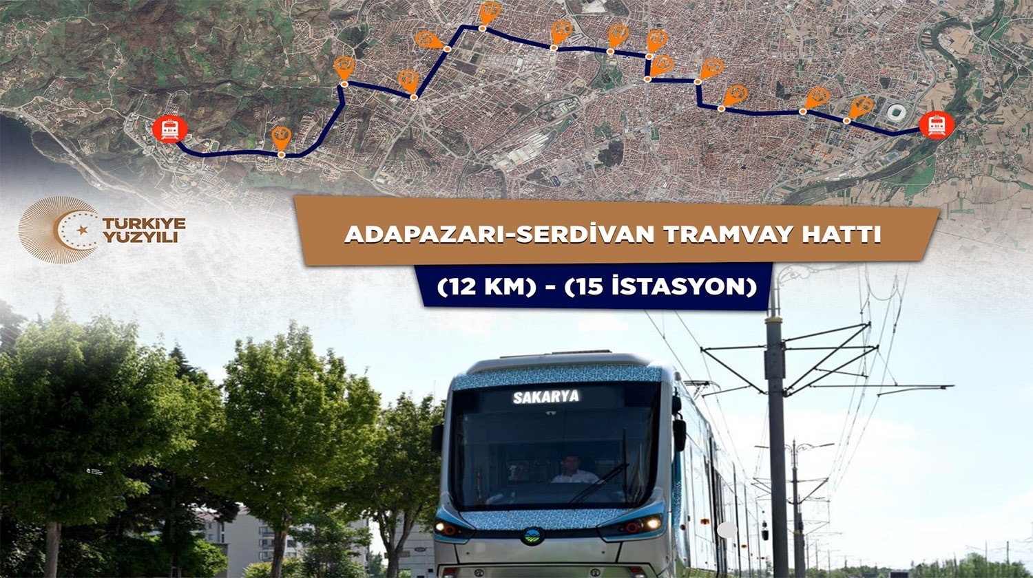 Sakarya’da raylı sistemin ilk etabı için proje başlıyor