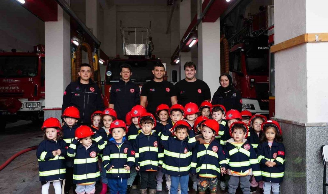 DÜZCE’DE ANAOKULU ÖĞRENCİLERİ İTFAİYE