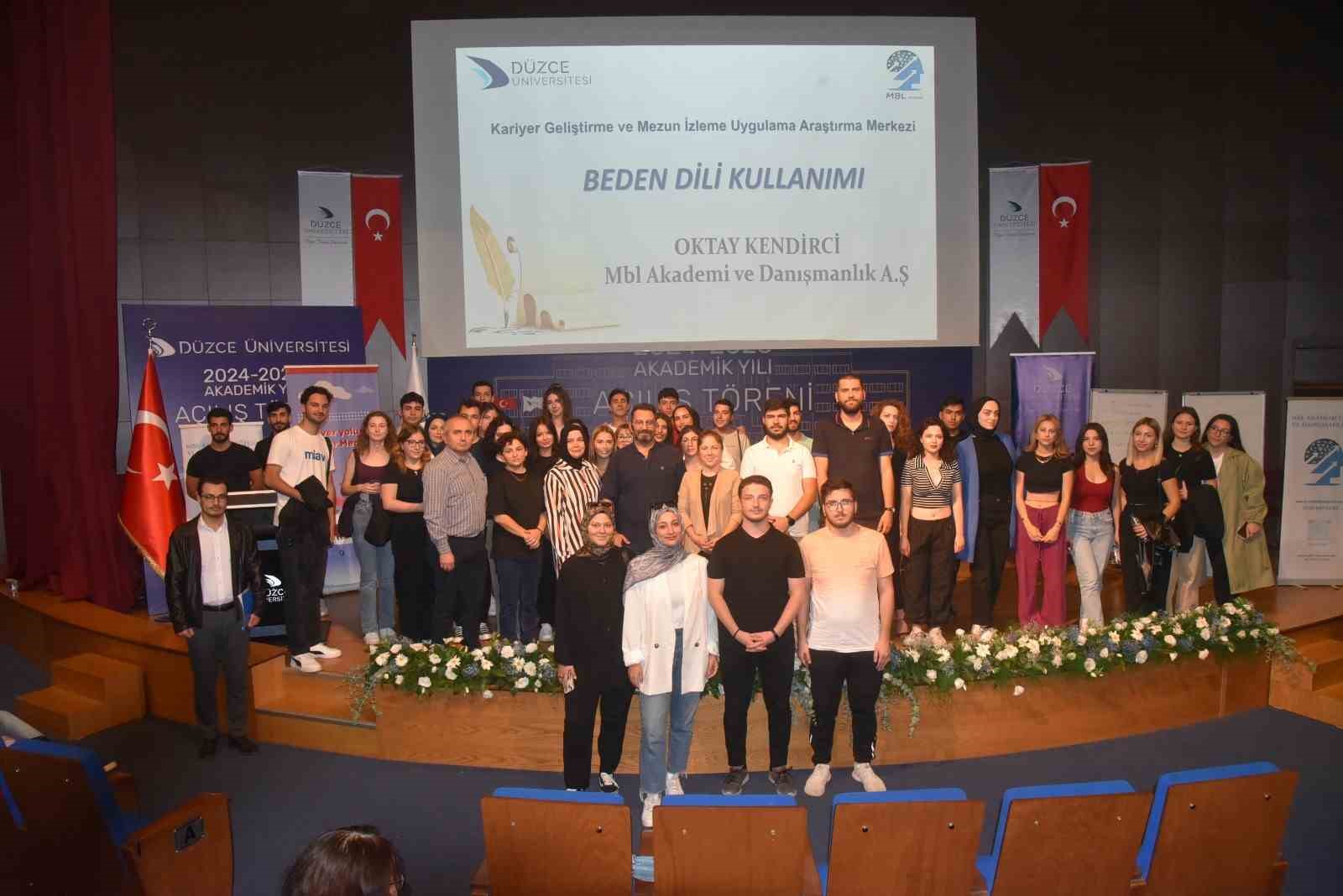 Düzce Üniversitesi’nde beden dili eğitimi gerçekleştirildi