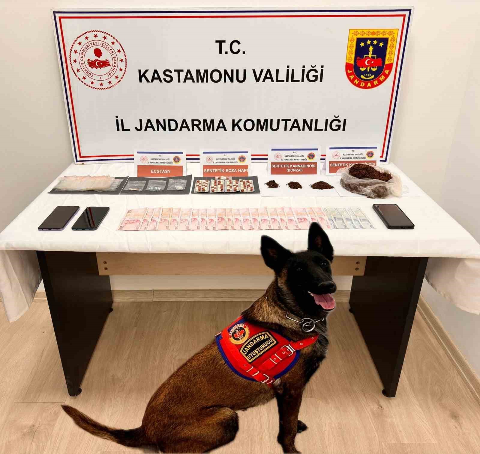 KASTAMONU’DA JANDARMA EKİPLERİ TARAFINDAN DÜZENLENEN UYUŞTURUCU OPERASYONUNDA GÖZALTINA ALINAN ŞAHIS