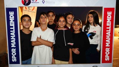 DÜZCE BELEDİYESİ SPOR İŞLERİ MÜDÜRLÜĞÜ TARAFINDAN BAŞLATILAN SPOR MAHALLEMDE PROJESİNİN