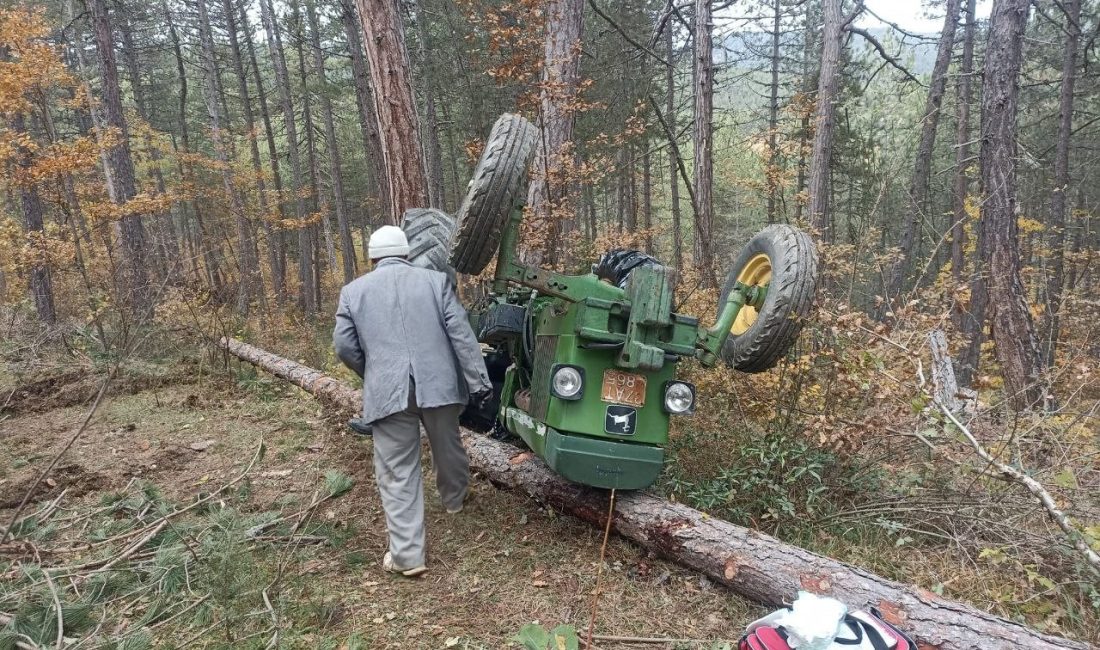 KASTAMONU'NUN DADAY İLÇESİNDE TRAKTÖRÜN DEVRİLMESİ NETİCESİNDE 1 KİŞİ HAYATINI KAYBDEVRİLEN