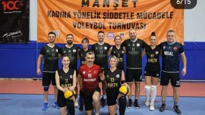 KADINA ŞİDDETLE MÜCADELE VOLEYBOL TURNUVASI'NDA OYNATILAN BELMA ULUSOY ÇAĞLAR, KADIN