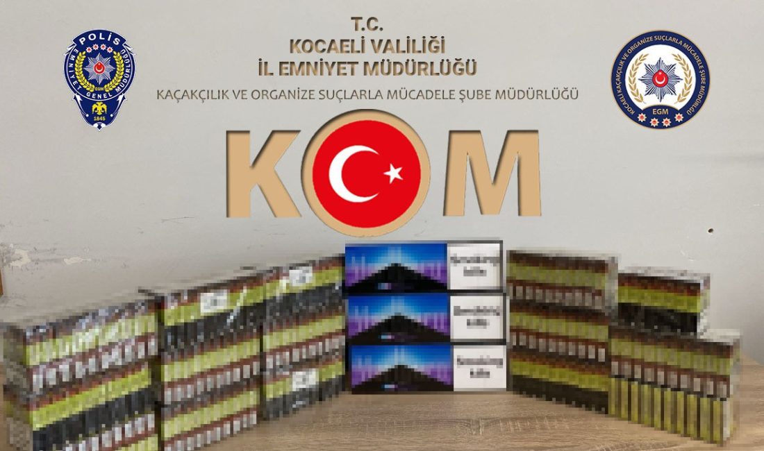KOCAELİ'NDE POLİS EKİPLERİ TARAFINDAN GERÇEKLEŞTİRİLEN OPERASYONDA, ÇOK SAYIDA KAÇAK TÜTÜN