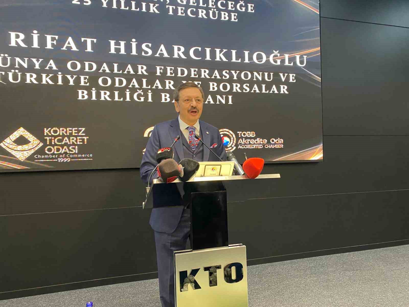 KÖRFEZ TİCARET ODASI (KTO) KURULUŞUNUN 25’İNCİ YILINI KUTLADI. TOBB BAŞKANI