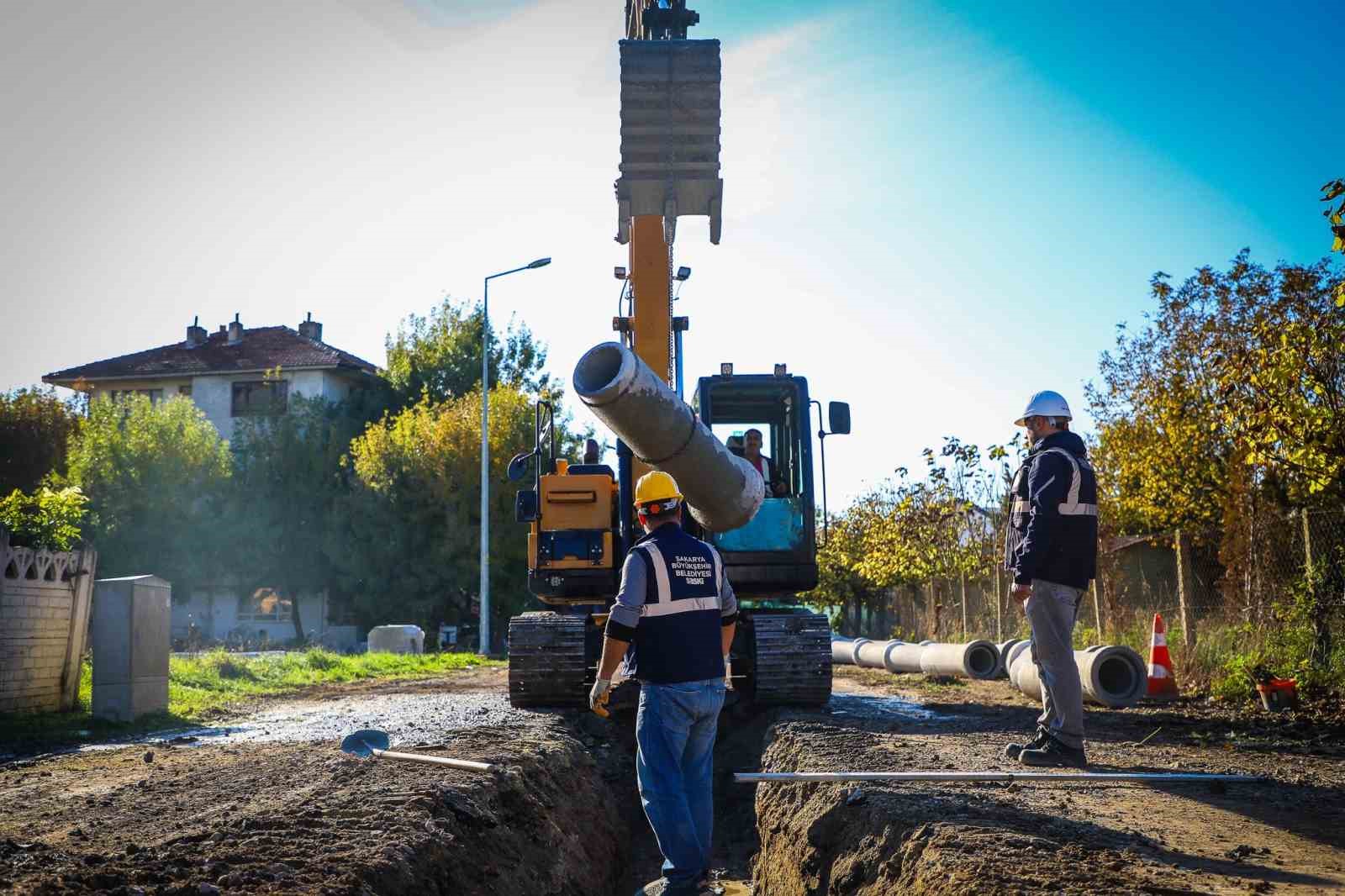 Sakarya’da o mahallenin yağmur suyu altyapısı kışa hazır