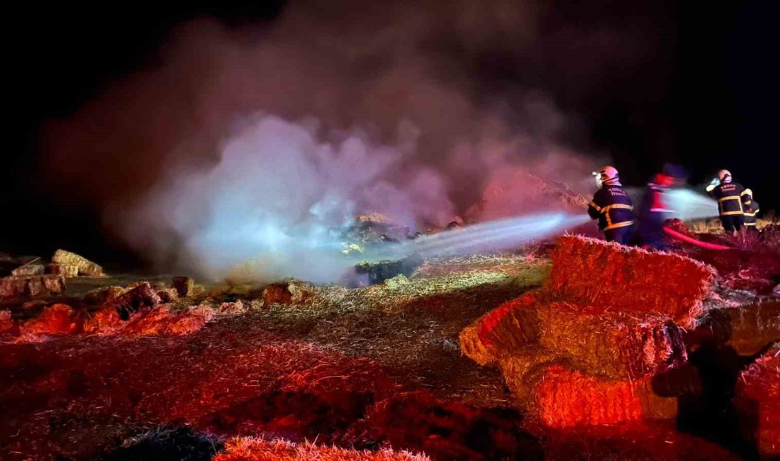 KASTAMONU’NUN TOSYA İLÇESİNDE BİLİNMEYEN SEBEPLE ÇIKAN YANGINDA 500 BALYA SAMAN