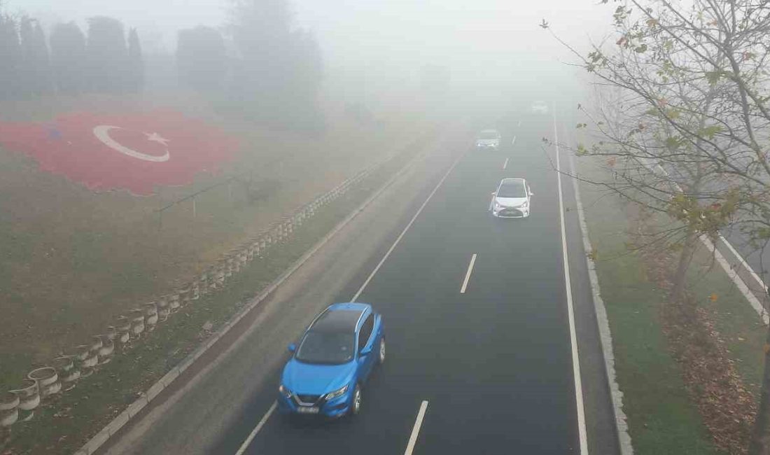 DÜZCE'DE SABAH SAATLERİNDE SİS