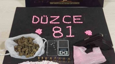 DÜZCE’DE POLİS EKİPLERİ TARAFINDAN YAPILAN ÇALIŞMADA 155 ADET EXTACY, 75