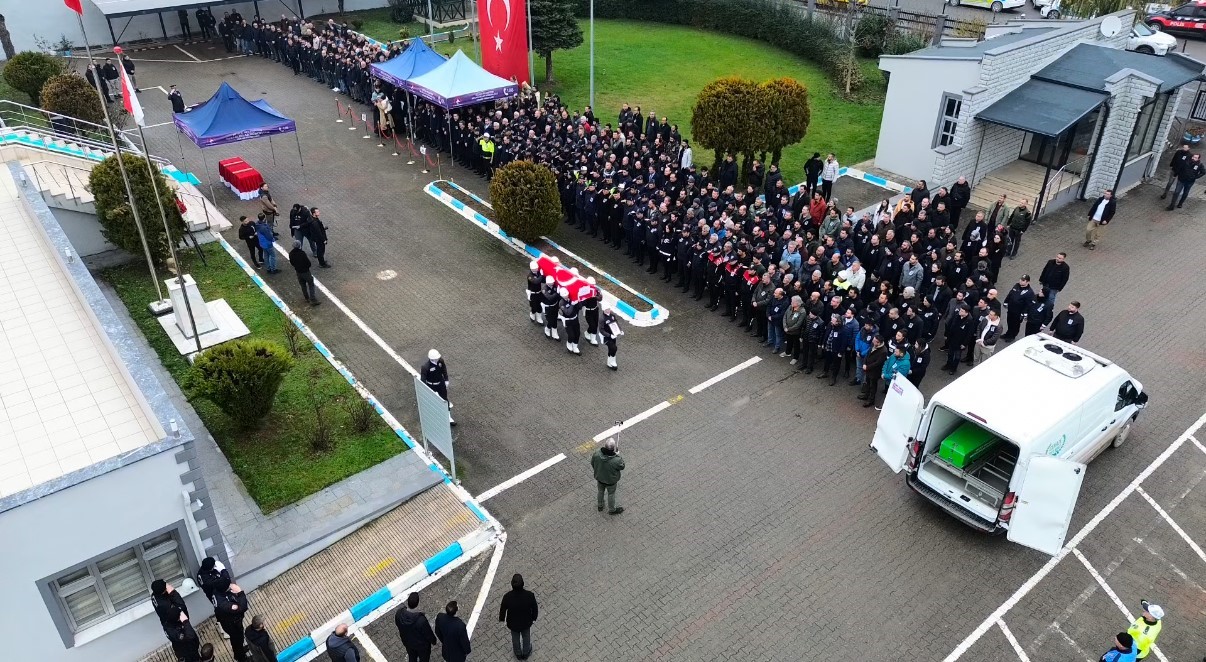 Hayatını kaybeden polis için tören: Gözyaşlarıyla uğurlandı