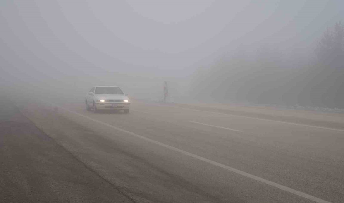 KASTAMONU'DA ETKİLİ OLAN YOĞUN SİS SEBEBİYLE GÖRÜŞ MESAFESİ 20 METREYE