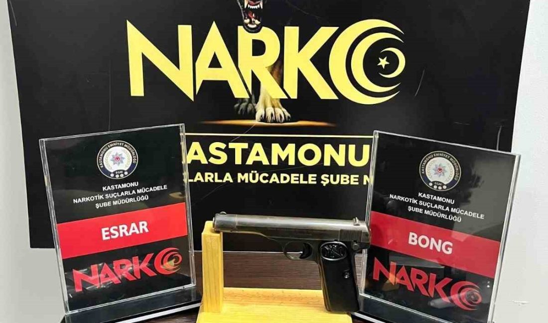 KASTAMONU’DA POLİS EKİPLERİ TARAFINDAN UYUŞTURUCU MADDE İLE YAKALANAN 4 ŞAHIS