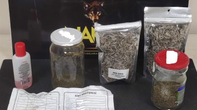 DÜZCE’DE POLİS EKİPLERİ TARAFINDAN KENT MERKEZİNDE YAPILAN ÇALIŞMADA ŞÜPHELİ ŞAHSIN