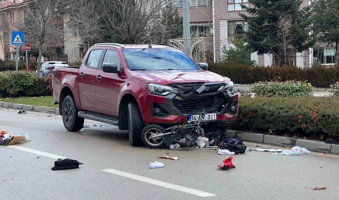 BOLU’DA YAYA GEÇİDİNDEN YOLUN