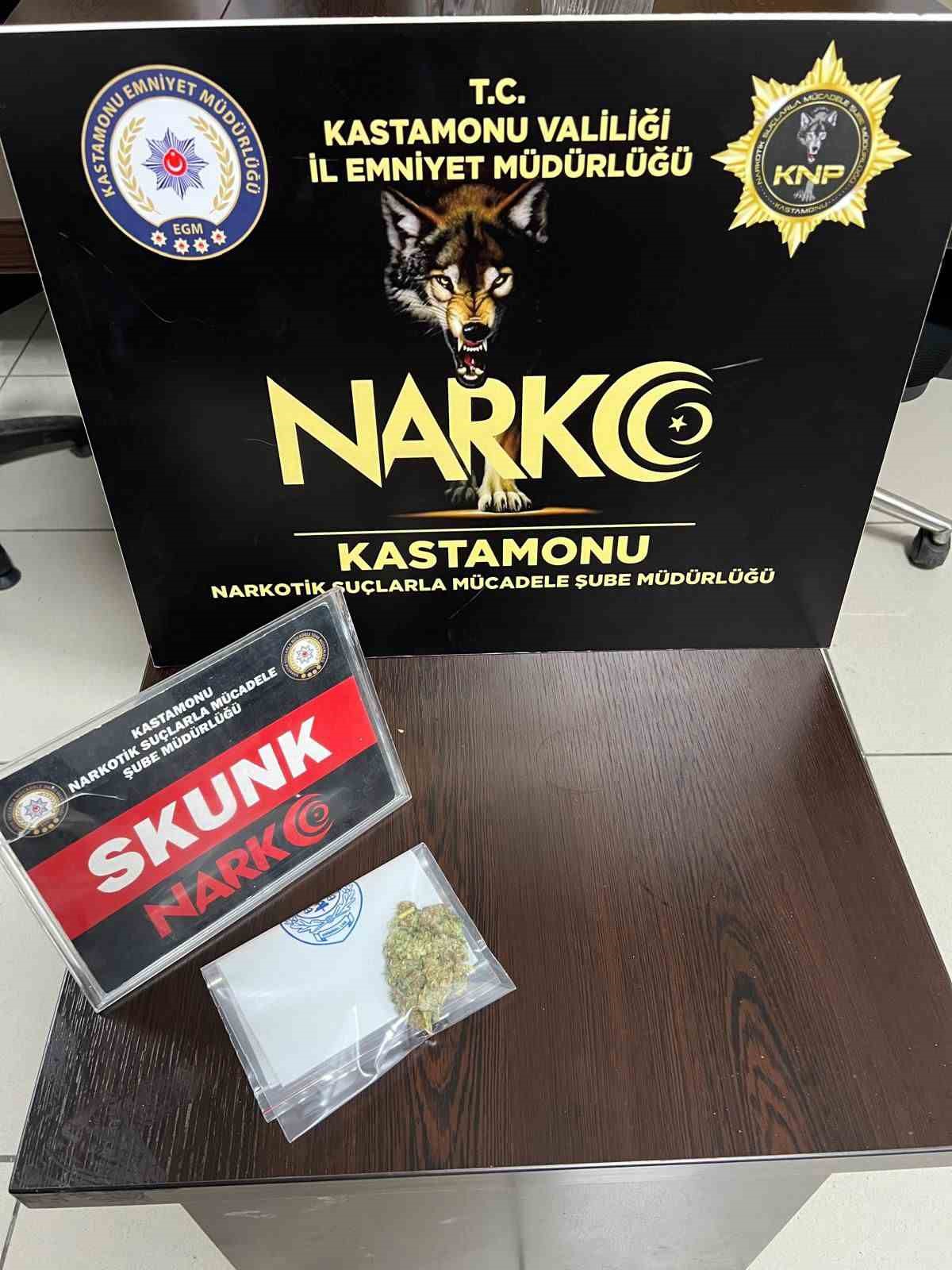 KASTAMONU İL EMNİYET MÜDÜRLÜĞÜ NARKOTİK SUÇLARLA MÜCADELE ŞUBE MÜDÜRLÜĞÜNCE BİR