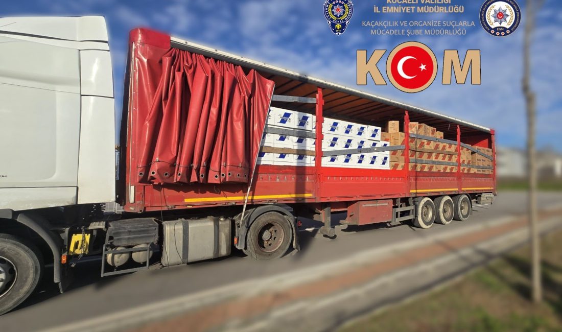 KOCAELİ'DE POLİS EKİPLERİNCE TIRDA