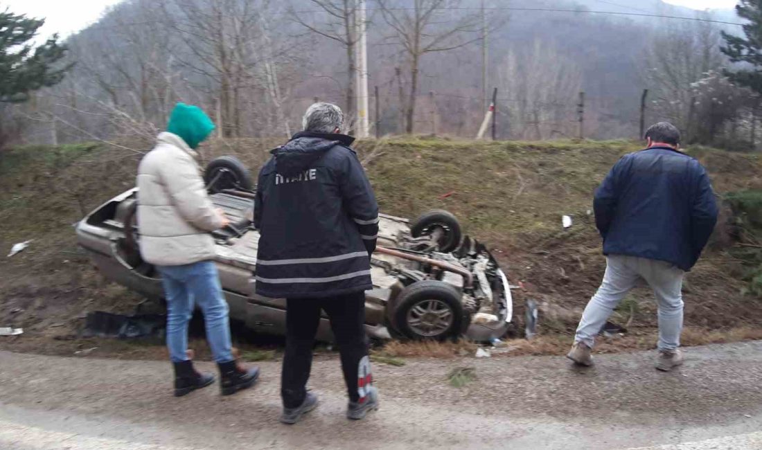 BOLU’DA SÜRÜCÜSÜNÜN KONTROLÜNDEN ÇIKAN