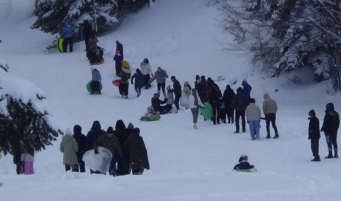 Bolu’nun doğa harikası Abant Gölü Milli Parkı’na tatilciler akın etti.