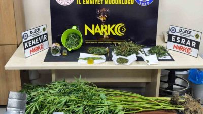 DÜZCE(İHA) – Düzce’de polis ekipleri tarafından bir ikamete düzenlenen operasyonda,