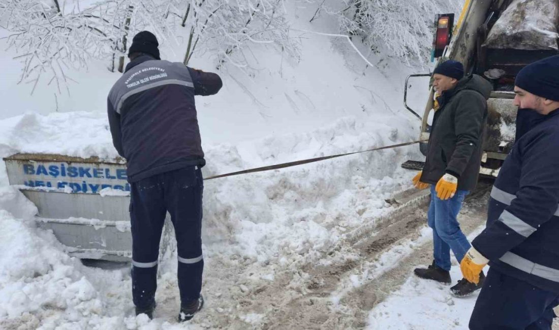 Başiskele’de ekipler, zorlu kış şartlarına rağmen ilçenin yüksek ve kırsal